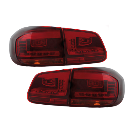 Feux arrière LED VW Tiguan 11+ - Rouge / Fumé