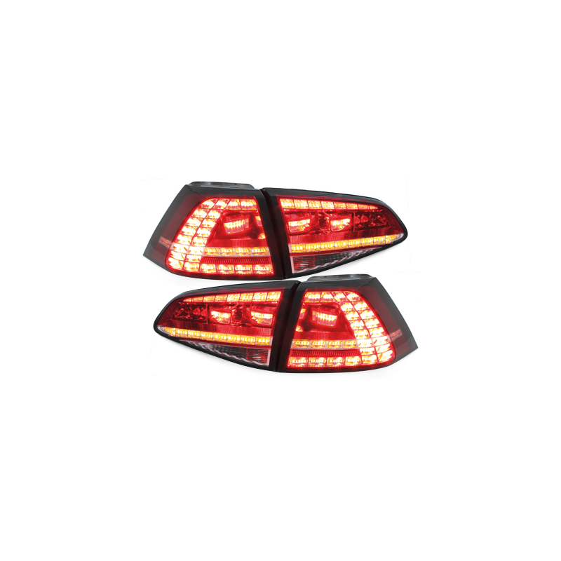  Feux arrière LED VW Golf 7 Rouge/Cristal_GTI-LOOK -  RV50SLRC