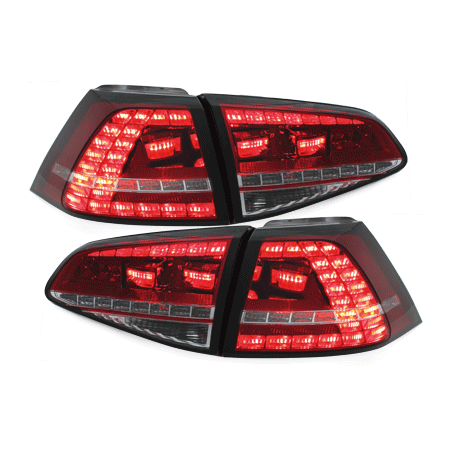  Feux arrière LED VW Golf 7 Rouge/Cristal_GTI-LOOK -  RV50SLRC