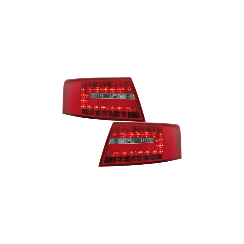 Feux LED Audi A6 4F Berline 04-08  rouge / cristal