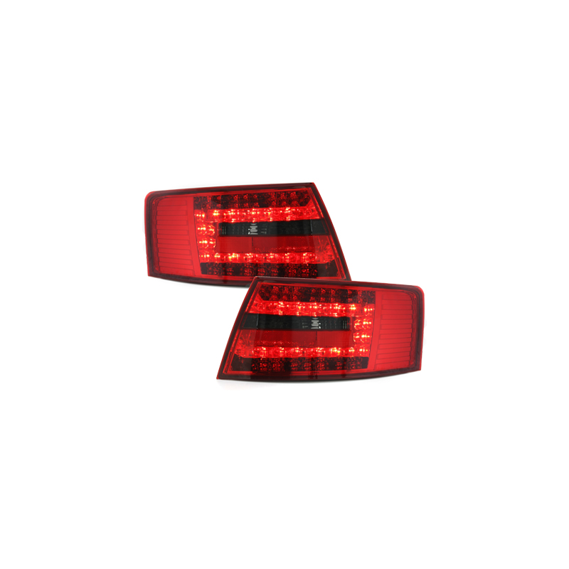 Feux LED Audi A6 4F Berline 04-08  rouge / fumé