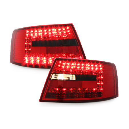 Feux arrière LED Audi A6 4F Berline 04-08-Rouge/Fumé 7PIN