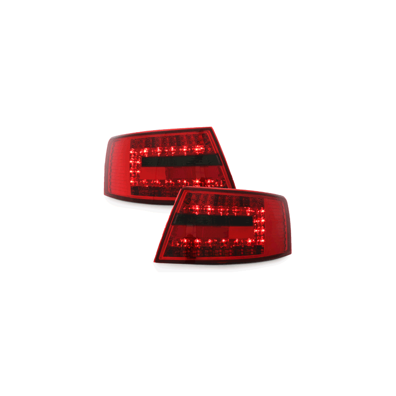 Feux arrière LED Audi A6 4F Berline 04-08-Rouge/Fumé 7PIN