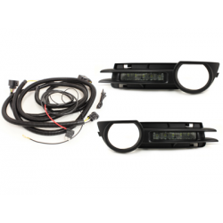 Feux de jour MODULITE Audi A3 8P 03-08 Avec Antibrouillard Fumé (Compatible avec phares Halogène uniquement)