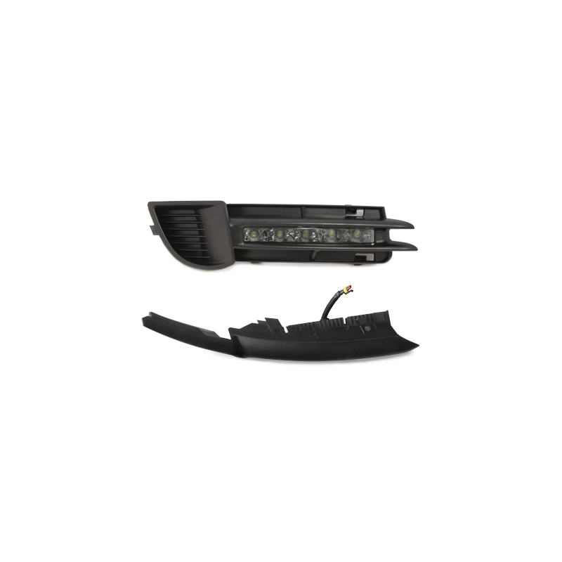 Feux de jour MODULITE Audi A3 8P 03-08 Sans Antibrouillard Fumé (Compatible avec phares xénon uniquement)