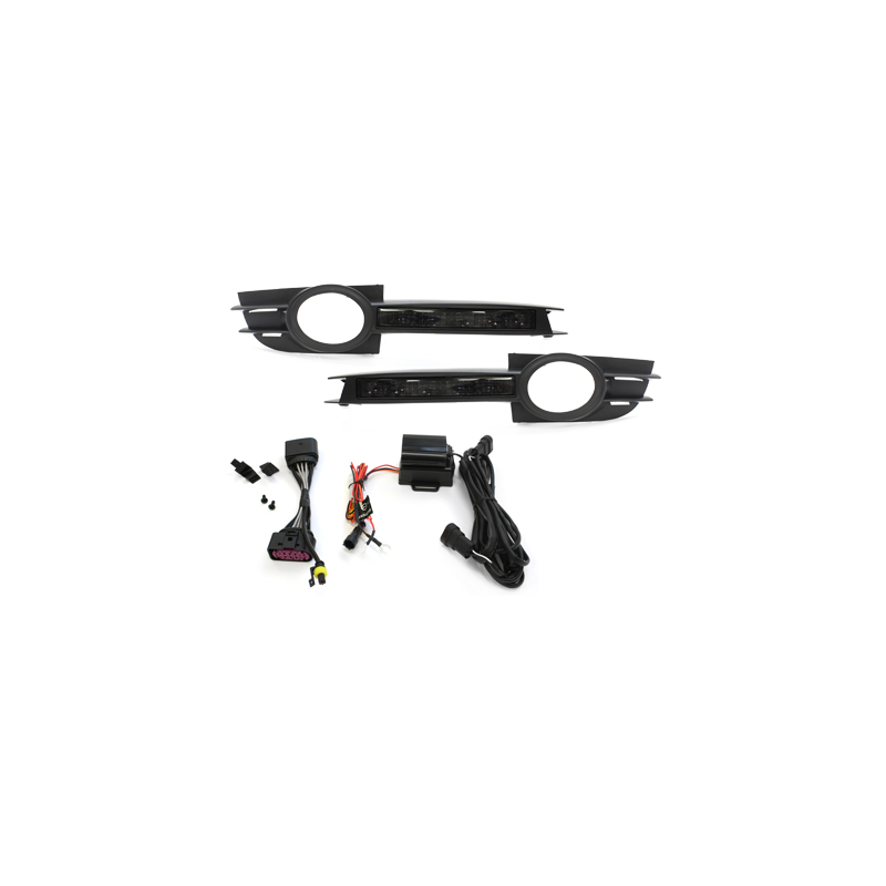 Feux de jour MODULITE Audi A6 4F 04-08 Avec Antibrouillard Fumé+Xenon