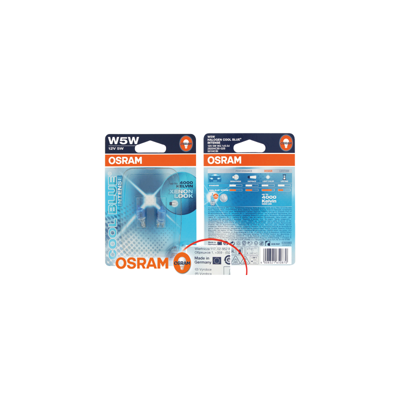 OSRAM Cool Blue Intense Signallampe 4.000 K (2 Pièces)