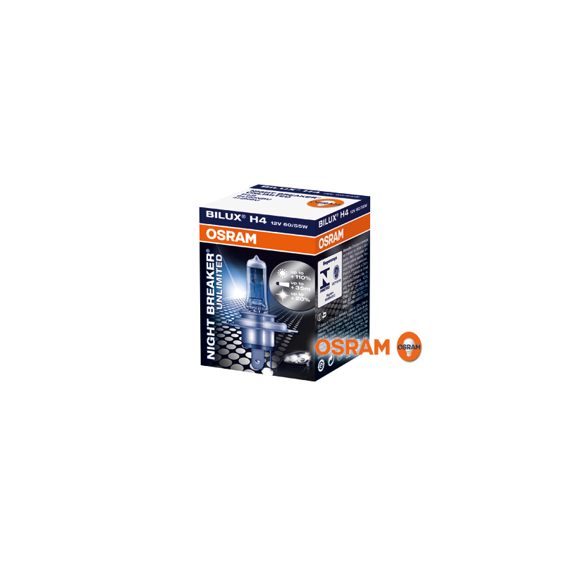OSRAM NIGHT BREAKER Unlimited H4 12 V/55 W (1 Pièce)