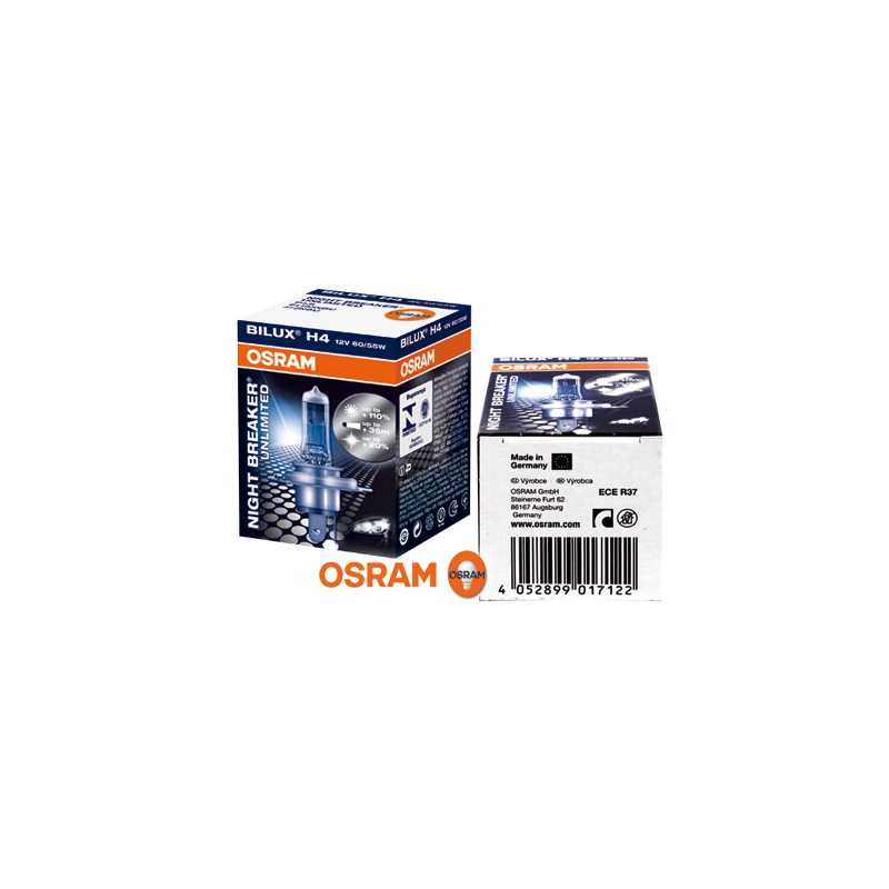 OSRAM NIGHT BREAKER Unlimited H4 12 V/55 W (1 Pièce)