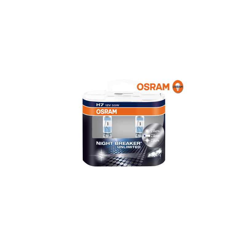 OSRAM NIGHT BREAKER Unlimited H7 12 V/55 W (2 Pièces)