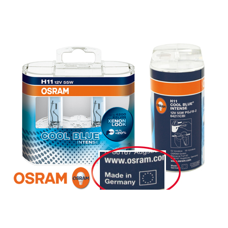 Ampoule look xénon OSRAM Cool Blue Intense H11 12 V/55 W  (2 pièces)