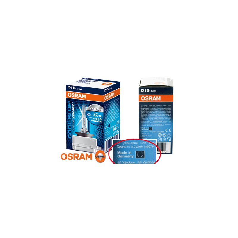 Ampoule xénon DS1 OSRAM XENARC Cool Blue Intense 35 W (1 pièce)