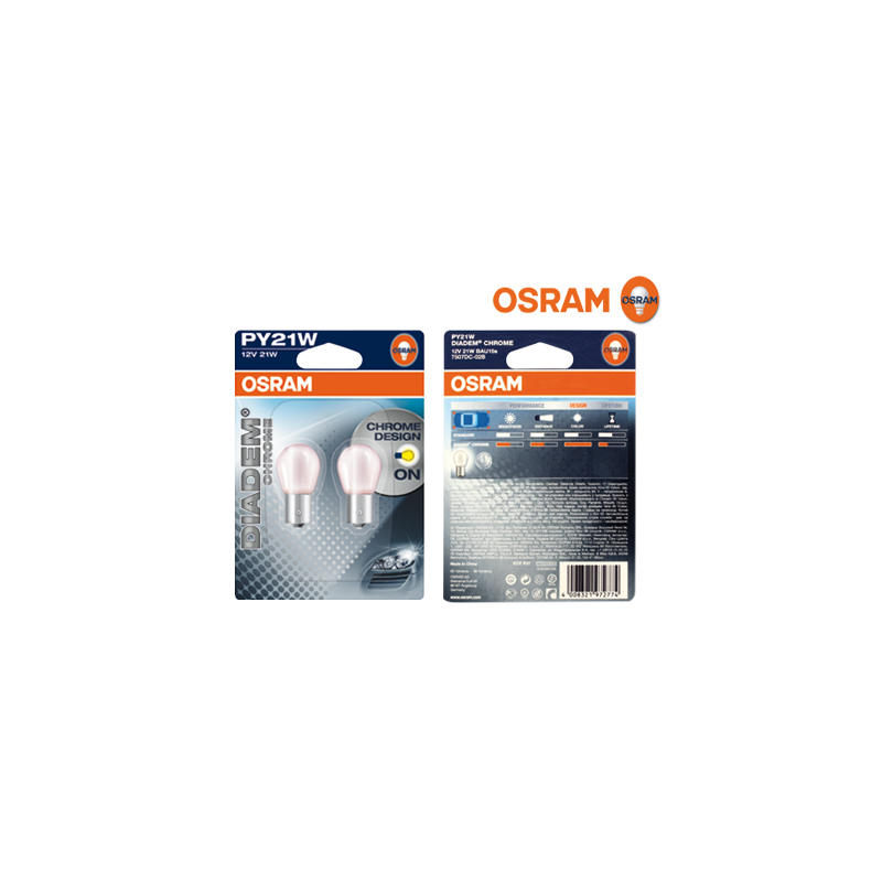 OSRAM DIADEM Chrome BAU15S _ orange (2 pièces)