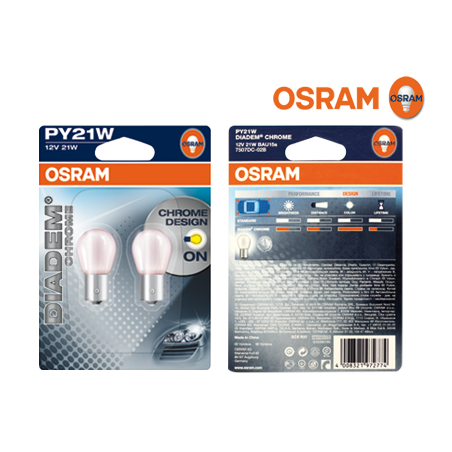 OSRAM DIADEM Chrome BAU15S _ orange (2 pièces)