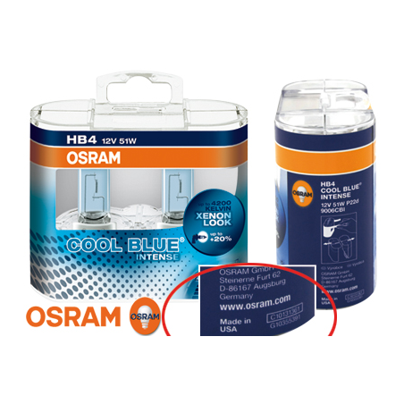 HB4 OSRAM Cool Blue Intense HB4 Xenon Look 12 V/51 W (2 pièces)