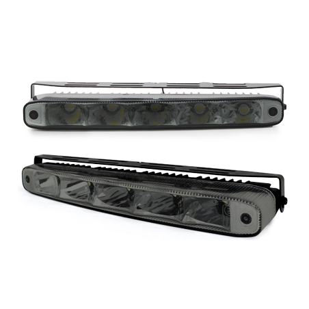 Feux de jour avec 5 hipower LED LxHxT 220x26x48mm Noir