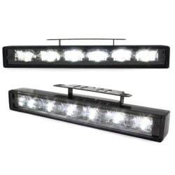 Feux de jour avec 6 hipower LED 220x29x28 Noir