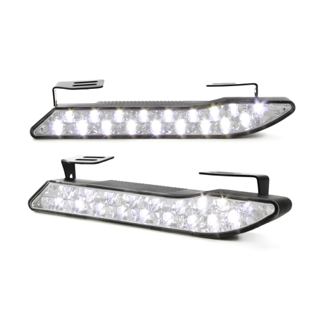 Feux de jour Curve Design mit 18 Super Flux Piranha LEDs Feux de jour Curve Design mit 18 Super Flux Piranha LEDs