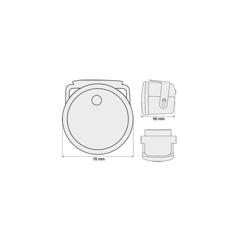 Feux de jour avec 1 hipower LED 70 mm rond