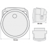 Feux de jour avec 1 hipower LED 70 mm rond Feux de jour avec 1 hipower LED 70 mm rond