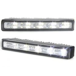 Feux de jour avec 5 hipower LED LxHxT 160x25x35mm-Chrome