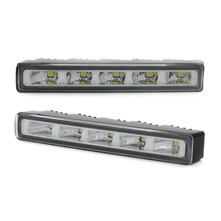 Feux de jour avec 5 hipower LED LxHxT 160x25x35mm-Chrome Feux de jour avec 5 hipower LED LxHxT 160x25x35mm-Chrome