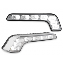 Feux de jour avec 7 hipower LED LxHxT 185x20x34x55mm-Chrome