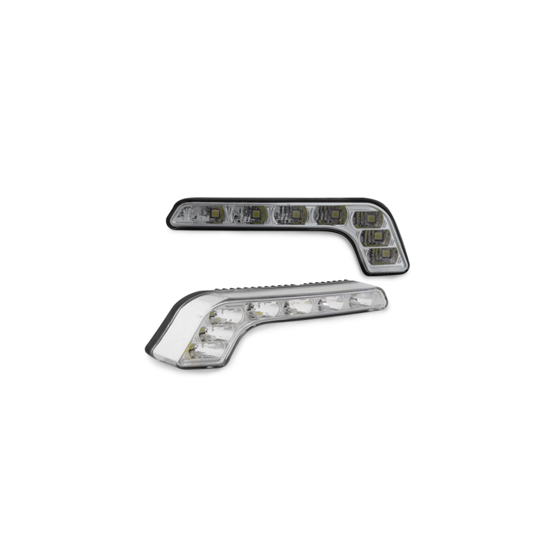 Feux de jour avec 7 hipower LED LxHxT 185x20x34x55mm-Chrome