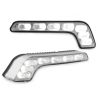 Feux de jour avec 7 hipower LED LxHxT 185x20x34x55mm-Chrome Feux de jour avec 7 hipower LED LxHxT 185x20x34x55mm-Chrome