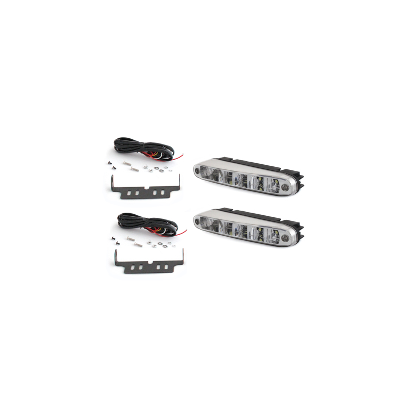 Feux de jour avec 5 hipower LED LxHxT 160x24x54mm (2 pièces)