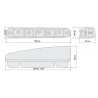 Feux de jour avec 5 hipower LED LxHxT 160x24x54mm (2 pièces) Feux de jour avec 5 hipower LED LxHxT 160x24x54mm (2 pièces)