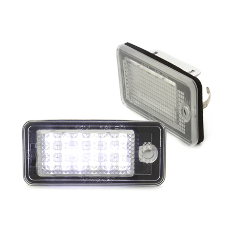 Bloc Led pour plaque d'immatriculation (x2) Audi A3, A4, A6, A8, Q7