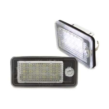 Bloc Led pour plaque d'immatriculation (x2) Audi A3, A4, A6, A8, Q7