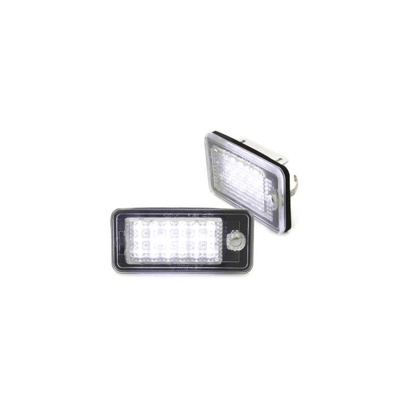 Bloc Led pour plaque d'immatriculation (x2) Audi A3, A4, A6, A8, Q7