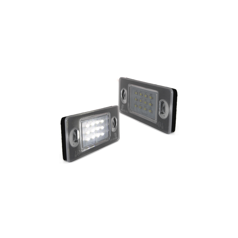 Bloc Led pour plaque d'immatriculation (x2) Skoda Fabia I, Fabia II, Yeti
