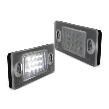 Bloc Led pour plaque d'immatriculation (x2) Skoda Fabia I, Fabia II, Yeti