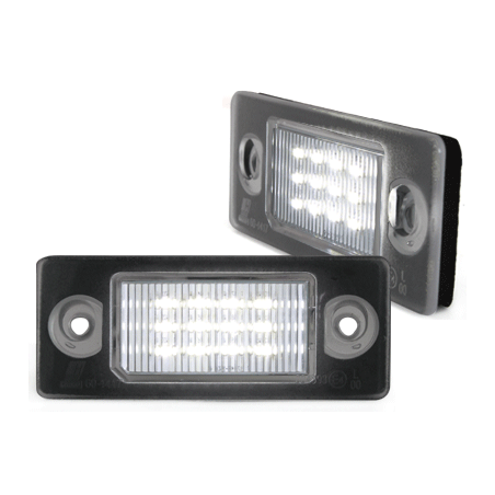 Bloc Led pour plaque d'immatriculation (x2) Skoda Fabia I, Fabia II, Yeti