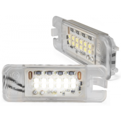 Bloc Led pour plaque d'immatriculation (x2) VW Golf V, VI Polo Scirocco - Skoda