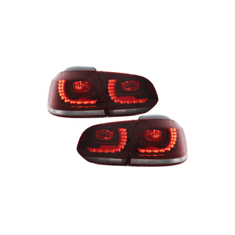 Feux arrière LED Vw Golf 4 08+-Rouge/Cristal_R-Look