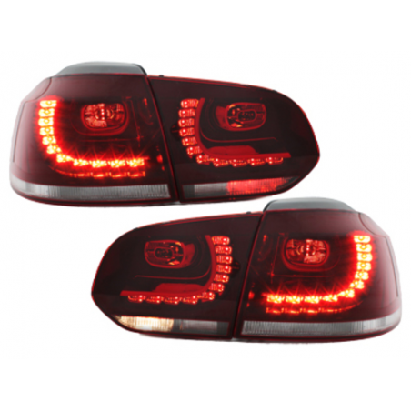 Feux arrière LED Vw Golf 4 08+-Rouge/Cristal_R-Look