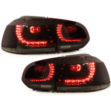 Feux arrière LED VW Golf 6 Rouge/Fumé R-Look