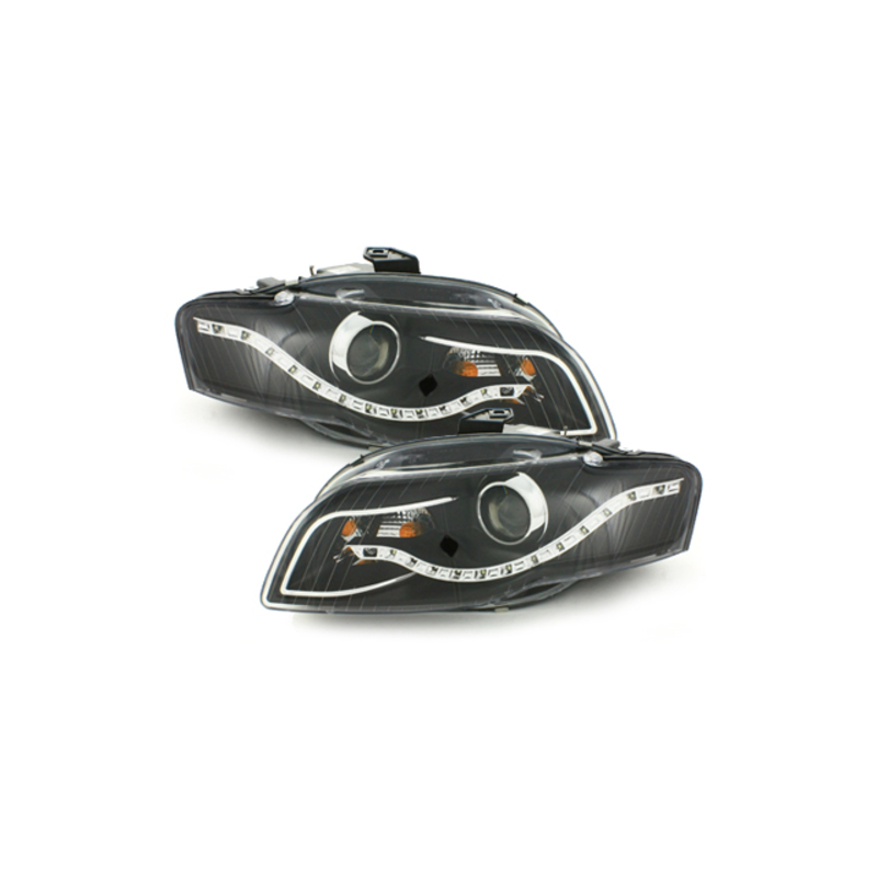  Phares DAYLINE AUDI A4 B7 04-08 Led Drl  noir