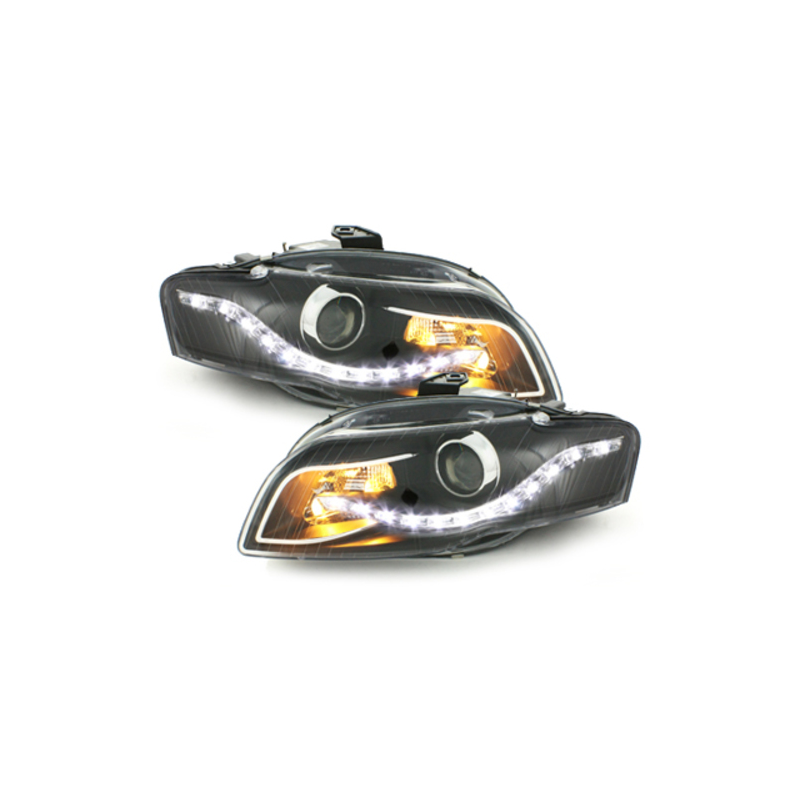 Phares DAYLINE AUDI A4 B7 04-08 Led Drl  noir