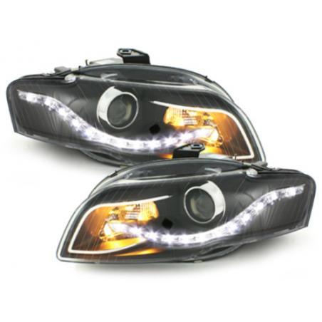  Phares DAYLINE AUDI A4 B7 04-08 Led Drl  noir