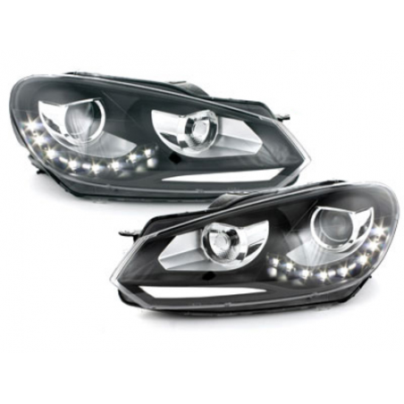 Phares halogène VW Golf 6 avec feux diurne LED style xénon