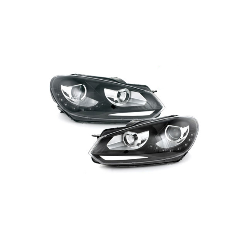 Phares halogène VW Golf 6 avec feux diurne LED style xénon