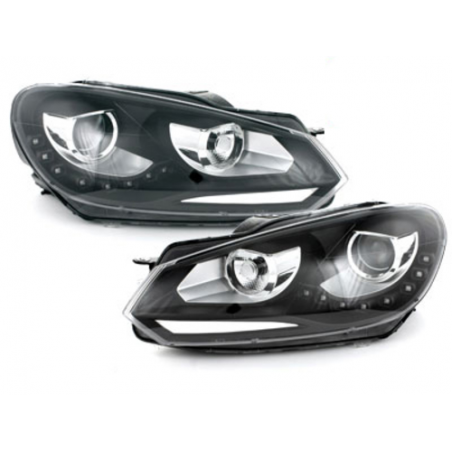 Phares halogène VW Golf 6 avec feux diurne LED style xénon