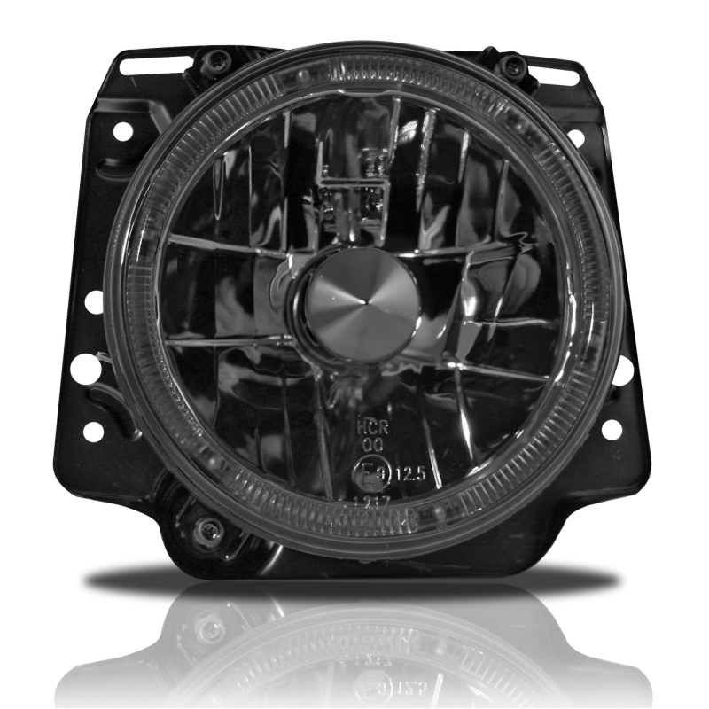 Phares avant, design AE, VW Golf 2 H4, fond chrome/verre lisse  VW Golf 2