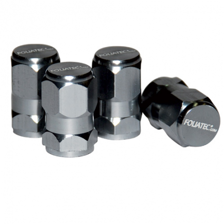BOUCHONS DE VALVE HEXAGONALE ALU ANODISE GRIS