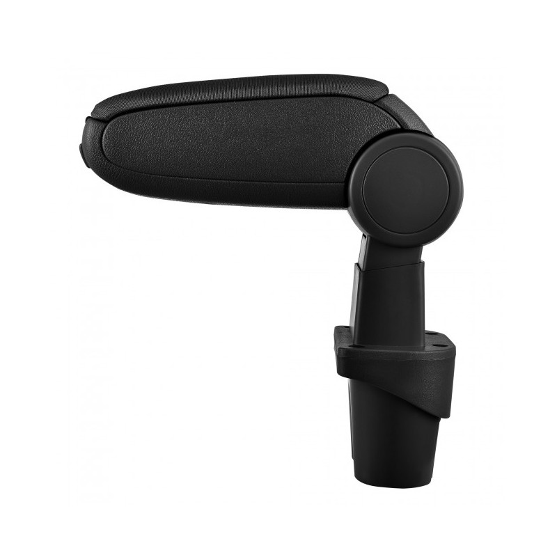 HTD009 + LC503 Accoudoir central VW Touran Caddy with Storage compartment, Couvercle en simili cuir noir avec couture blanche